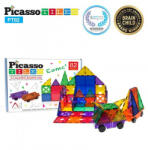 PicassoTiles Set PicassoTiles Creativitate - 82 Piese Magnetice De Construcție Colorate - 10 Forme Diferite Jucarii de constructii magnetice