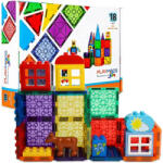 Playmags Set Playmags 18 piese magnetice de construcție cu forme mari pentru cărămizi de construit gen Lego Jucarii de constructii magnetice