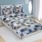 Bellatex Lenjerie de pat din flanelă Bellatex Patchwork albastru, 140 x 200 cm, 70 x 90 cm Lenjerie de pat