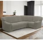 4-Home Husă pentru canapea de colț Denia gri deschis, 340- 540 cm x 60 - 110 cm