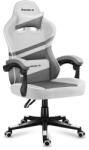  Gamer szék, professzionális játékszék, Acél, Textil Szövet anyag, 130 Kg, Nyakpárna, Fejpárna, Fehér (hz-force-44-white-mesh)