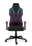 Huzaro Premium Gamer szék ergonomikus kényelmes , játékszék, Combat . 6.2, fekvőtámasz RGB LED , fekete (HZ-COMBAT-62-BLACK-RGB)