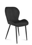Mark Adler Bliz kényelmes irodai szék ebédlő szék étkezőszék 2.0 bársony, Fekete (Prince-20-Black)