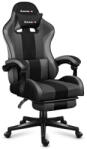 Huzaro Gamer szék lábtartóval, Force 4.7 professzionális játékszék, Acél, Textil Szövet anyag, 130 Kg, Nyakpárna, szürke (hz-force-47-grey-mash)