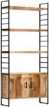 vidaXL Bibliotecă cu 4 rafturi 80x30x180 cm lemn masiv mango nefinisat (284422) - comfy Biblioteca