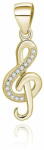  Beneto Aranyozott medál cirkónium kövekkel Violinkulcs AGH591-GOLD - mall
