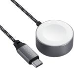 Satechi USB Type-C mágneses Apple Watch töltőkábel, 20 cm, szürke (ST-TCAW7CM) (ST-TCAW7CM)