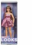 Mattel Barbie Looks: Pasztell kollekció - Barbie baba pink ruhában (HRM16) - jateknet