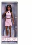 Mattel Barbie Looks: Pasztell kollekció - Barbie baba rózsaszín ruhában (HRM13) - jateknet