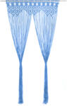 vidaXL kék makramé pamutfüggöny 140 x 240 cm (323989)