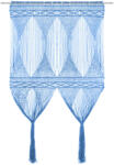 vidaXL kék makramé pamutfüggöny 140 x 240 cm (323990)