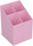 ICO Írószertartó ICO műanyag 4 részes, pasztell rózsaszín