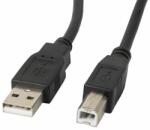 Lanberg Cablu Lanberg USB-A (M) -> USB-B (M) 2.0 cablu ferita 1m, negru (CA-USBA-11CC-0010-BK)