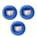  3 db állatszőr összeszedő mosogép szivacs, kék, 6 x 6 cm/db (5995206014485)
