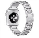 Apple Watch ezüst strasszköves fém szíj 38/40/41/42 (series10)mm