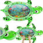 AGA4KIDS Vízzel tölthető érzékszervi játékalátét teknős zöld