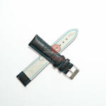  Curea Piero Magli neagră, cusătură albastră, model aligator QR 20mm - 085931501