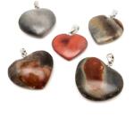 R. M. ékszer Szív medál Jáspis polikróm (MDG) (020625)