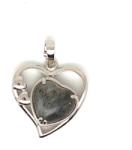 R. M. ékszer Szív medál fémmel Labradorit 2, 5x2, 5cm (021127)