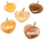 R. M. ékszer Szív medál hematoid sárga 2, 5-3, 5cm (MDG) (021034)