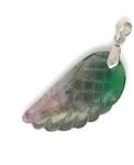 R. M. ékszer Ásvány medálok Angyalszárny medál fluorit 15x30mm (021476)