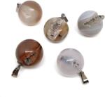 R. M. ékszer Golyó medál achát geódás 15-16mm (021595)