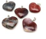 R. M. ékszer Szív medál jáspis kalcedonnal (MDG) (021051)