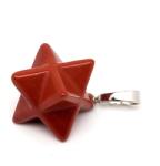 R. M. ékszer Merkaba medál Jáspis vörös 2x2cm (020805)