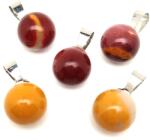 R. M. ékszer Golyó medál jáspis mookait 12mm (021249)