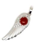 R. M. ékszer Angyalszárny fém medál jáspis vörös 15x45mm (021495)