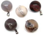 R. M. ékszer Golyó medál Achát geódás 18mm (020760)