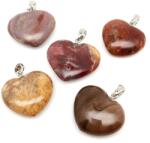 R. M. ékszer Szív medál Fa kövület A 2, 5-3, 5cm (MDG) (021129)