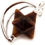 R. M. ékszer Merkaba medál fémmel Tigrisszem 2x3cm (020754)