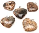 R. M. ékszer Szív medál Jáspis ibis 3cm (MDG) (020633)