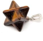 R. M. ékszer Merkaba medál Tigrisszem 2x2cm (020762)
