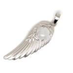 R. M. ékszer Angyalszárny fém medál hegyikristály 15x45mm (021489)