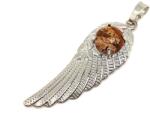 R. M. ékszer Angyalszárny fém medál jáspis kép 15x45mm (021614)