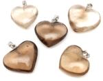 R. M. ékszer Szív medál Füstkvarc 2, 5-3cm (MDG) (020610)