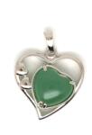 R. M. ékszer Szív medál fémmel Aventurin 2, 5x2, 5cm (021783)