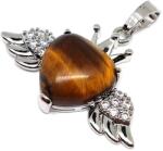 R. M. ékszer Szív medál fém szárny Tigrisszem 3, 5x2cm (021857)