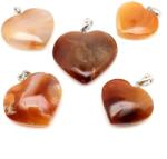 R. M. ékszer Szív medál karneol 3-4cm (MDG) (020630)