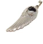 R. M. ékszer Angyalszárny fém medál jáspis zebra 15x45mm (021671)