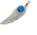 R. M. ékszer Angyalszárny fém medál kék műanyag 15x45mm (021672)