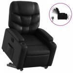 vidaXL Elektromos fekete műbőr felállást segítő dönthető fotel (3204672) (3204672)