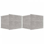 vidaXL 2 db betonszürke forgácslap éjjeliszekrény 40 x 30 x 30 cm (801062) (801062)