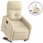 vidaXL Krémszínű szövet felállást segítő dönthető fotel (3206803) (3206803) - plaza8