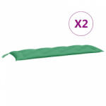 vidaXL 2 db zöld oxford szövet kerti padpárna 150 x 50 x 7 cm (361702) (361702)