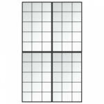 vidaXL 4 db fekete fém fali tükör 100x60 cm (3189037) (3189037) - plaza8