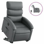 vidaXL Elektromos szürke műbőr felállást segítő dönthető fotel (3204057) (3204057)