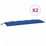 vidaXL 2 db kék oxford szövet kerti padpárna 150 x 50 x 7 cm (361707) (361707)